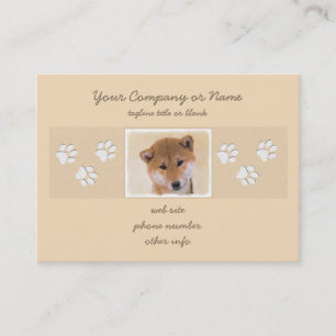 Carte De Visite Peinture (rouge) de Shiba Inu - art original de