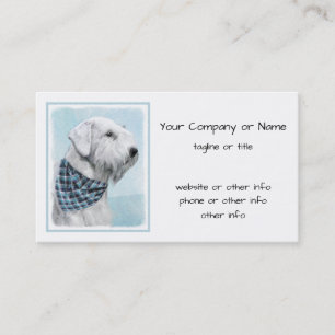 Carte De Visite Peinture Sealyham Terrier - Cute Original Chien Ar