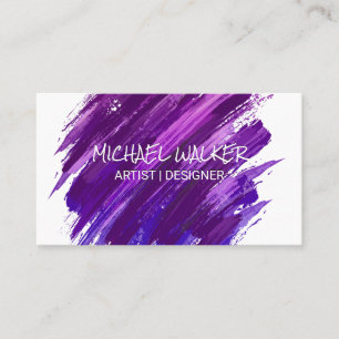Carte De Visite Peinture violette brossée