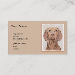 Carte De Visite Peinture Vizsla - Joli art original chien