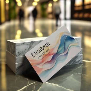 Carte De Visite Peintures à l'aquarelle Abstraite Mode tendance mo