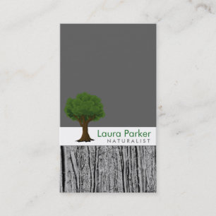 Carte De Visite Pelouse noire de paysage de soin de logo d'arbre