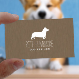 Carte De Visite Pembroke Welsh Corgi Silhouette