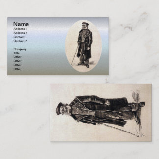 Carte De Visite Pensionneur aveugle avec bâton