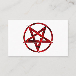 Carte De Visite Pentagram Red Devil