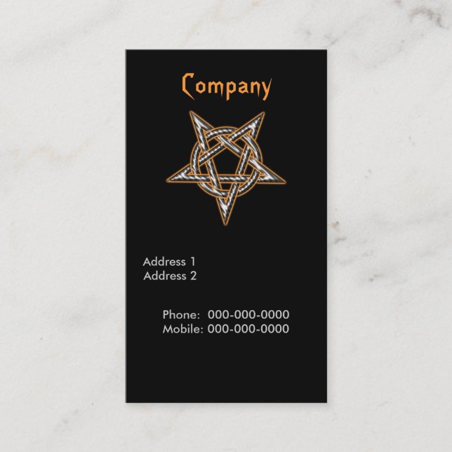 Carte De Visite Pentagramme (Devant)