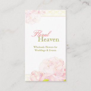 Carte De Visite Peony + dentelle Motif fleuriste Mariage