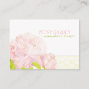 Carte De Visite Peony + Faux Lace Élégante Mode