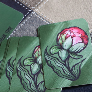 Carte De Visite Peony Flower Peoners Gardener art rose