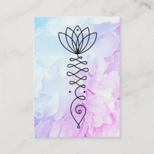 Carte De Visite *~* Peony Lotus Heart Nirvana Massage Reiki Yoga