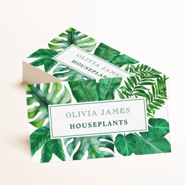 Carte De Visite Pépinière de plantes botaniques plantes tropicales (Créateur téléchargé)