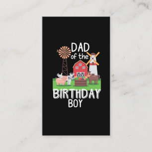 Carte De Visite Père de la ferme Anniversaire Garçon Mère Anima
