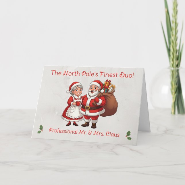 Carte de visite Père Noël professionnel Merci Mme  (Devant)