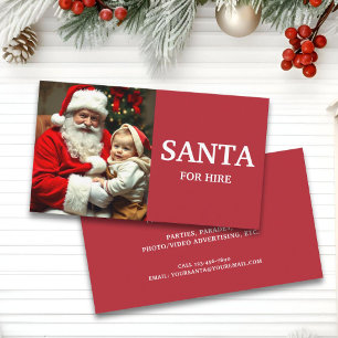 Carte De Visite Père Noël Professionnel Pour La Location Photo