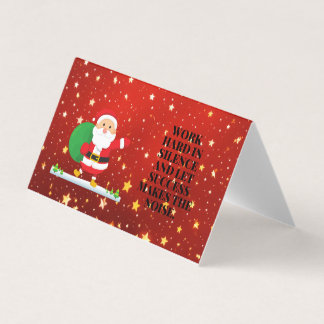 Carte de visite père Noël travailler le titre de l