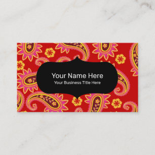 Carte De Visite Perfect Motif Paisley