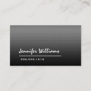 Carte de visite perforé de professionnel en méta