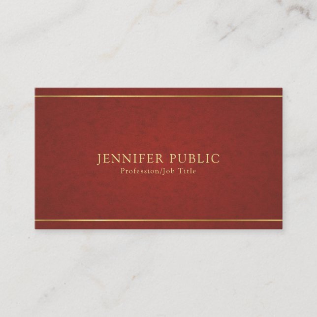 Carte De Visite Perle de Plaine Élégante Professionnelle Fini Luxe (Devant)