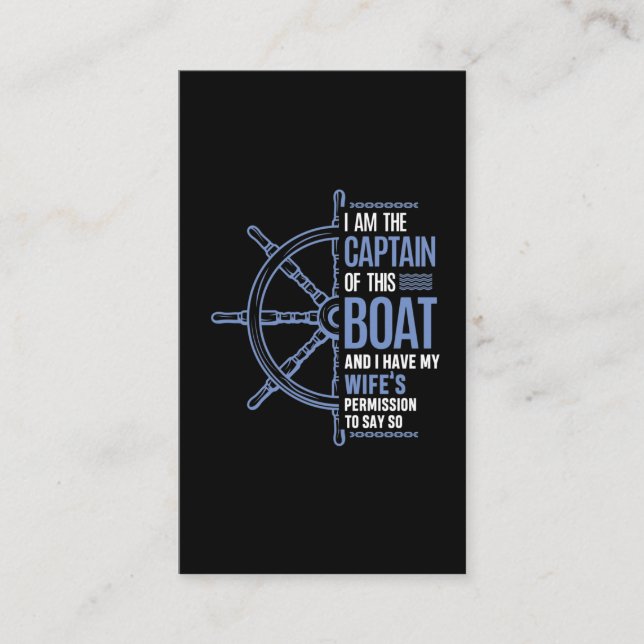 Carte De Visite  Permis de mariage pour le capitaine de bateau amu (Devant)