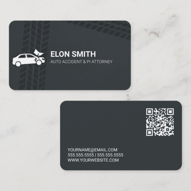 Carte De Visite Personal Injury Attorney QR (Devant / Derrière)