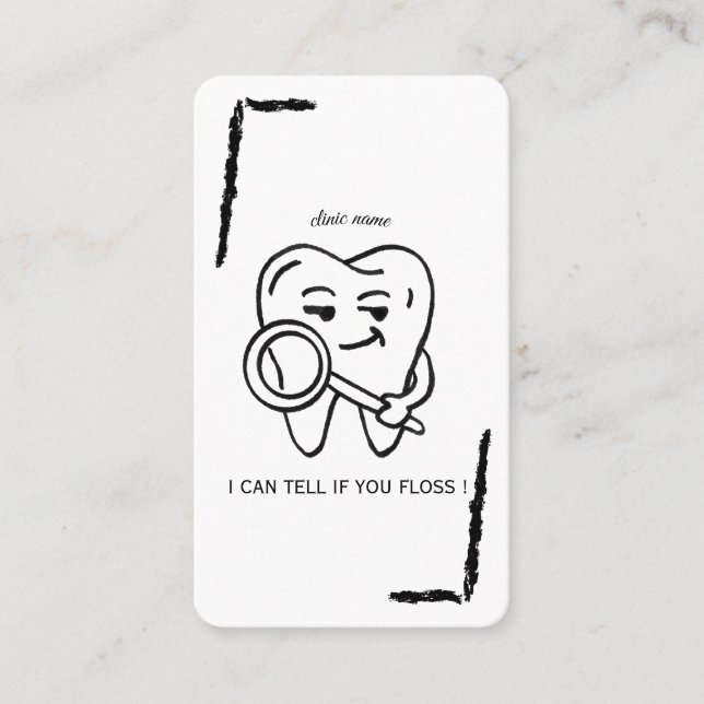 Carte De Visite Personalize Funny Dentist Tooth business card (Devant)