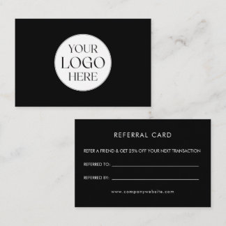 Carte De Visite Personalized Business Logo Simple Referral Card