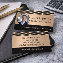 Personalized CPA Tax Preparer Photo Business Card