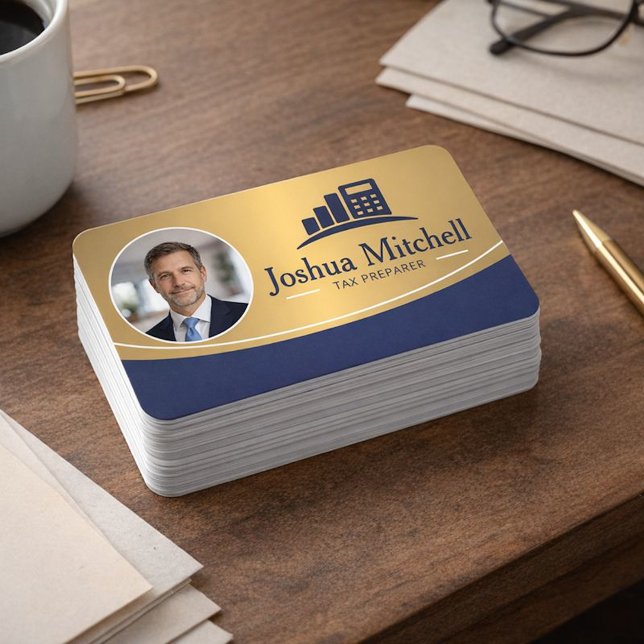 Carte De Visite Personalized Photo Tax Preparer Professional (Créateur téléchargé)