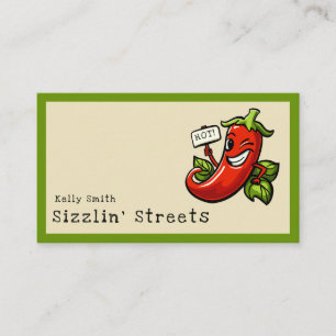 Carte De Visite Personnage de dessin animé au piment