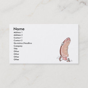 Carte De Visite personnage de dessin animé de hot-dog idiot dans u