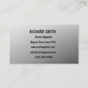 Carte de visite PERSONNALISABLE - Argent
