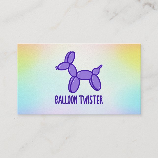 Carte de visite personnalisable Balloon Twister (Devant)