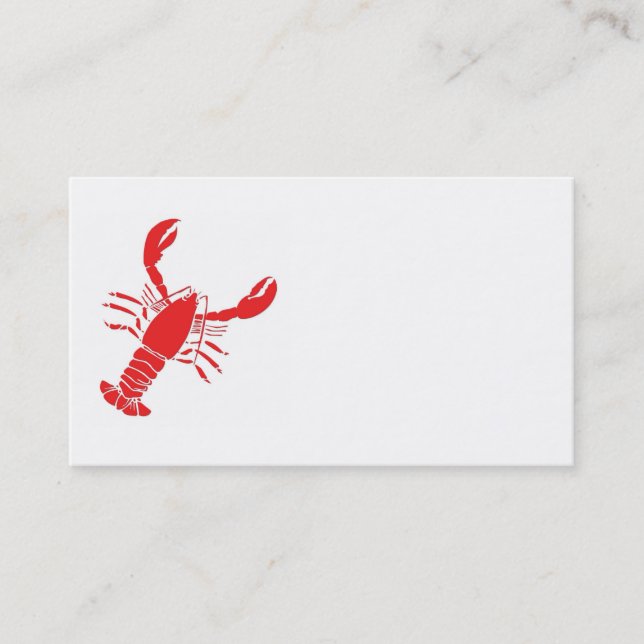 Carte de visite personnalisable de homard (Devant)