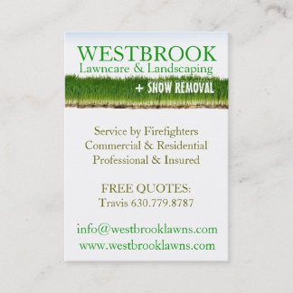 Carte de visite personnalisable de Lawncare et