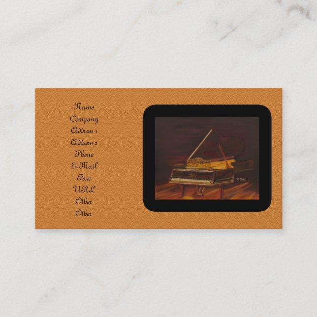 Carte de visite personnalisable de mélodie (Devant)