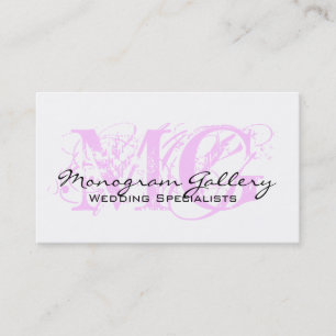 Carte de visite personnalisable de monogramme