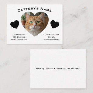 Carte de visite personnalisable pour chatterie - P