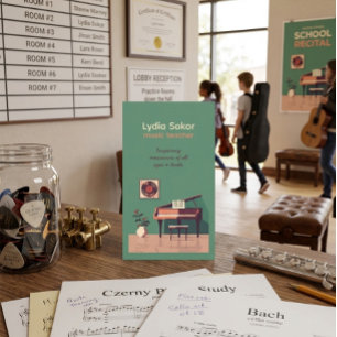 Carte de visite personnalisable pour professeur de