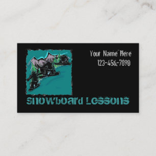 Carte de visite personnalisable Snowboard