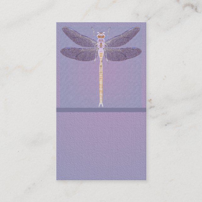 Carte de visite personnalisable Violet Dragonfly (Devant)