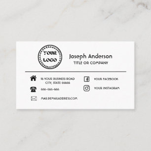 Carte De Visite personnalisation Logo moderne minimaliste des icôn