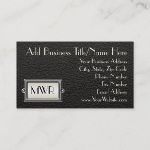 Carte De Visite Personnalisation masculine exécutive à 3 lettres
