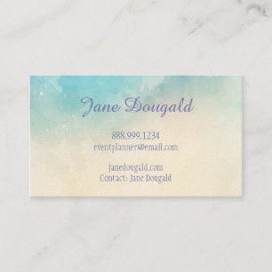 Carte de visite personnalisé Aquarelle Pastel Blue