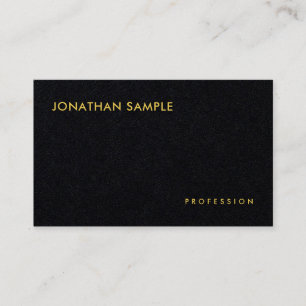 Carte De Visite Personnalisé Black Gold Moderne Élégant Simple 