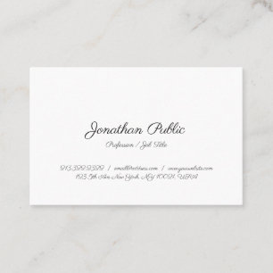 Carte De Visite Personnalisé Calligraphié Élégant Moderne Simple M