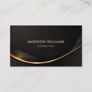 Carte De Visite Personnalisé Dark Brown Black Gold Professionnel