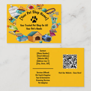 Carte de visite personnalisé de boutique pour anim