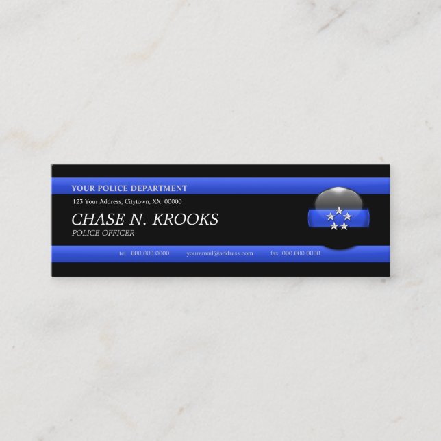 Carte de visite personnalisé du chef de la police  (Devant)
