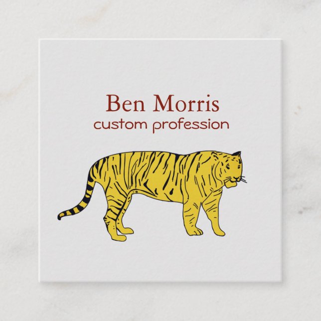 Carte de visite personnalisé du tigre du Bengale (Devant)