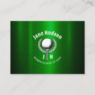 Carte De Visite Personnalisé Elegant Dames Golf Monogramme Concept